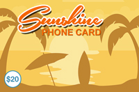 Sunshine Phone Card $20 - International Calling Cards